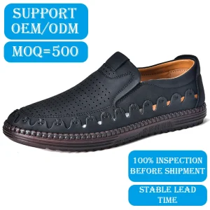 OEM Fashion Men’s Casual Shoes Summer Versatile Outdoor Sports Shoes Anti-Slip Breathable Male Leather Shoes 2515