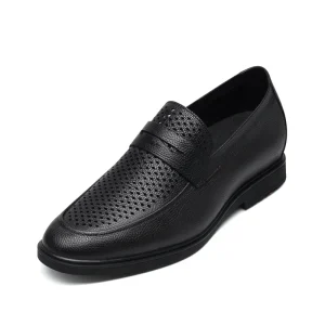 OEM Leather Slip On Breathable Mens Shoes Office Career Men’s Height Increasing Shoes 5cm Dress Shoes