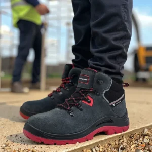 OEM Manufacturer Genuine Leather Industrial Durable Safety Shoes Steel Toe Men’s Work Boots