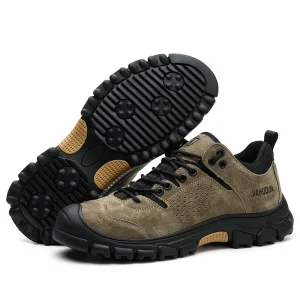OEM Men’s Anti Smash Anti Puncture Safety Shoes Genuine Leather Non Slip Anti Scalding Welder Work Shoes with Steel Toe