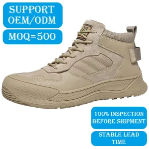 OEM Men’s Safety Shoes Anti Smashing Anti Stabbing Steel Toe Work Factory Labor Protection Wear-Resistant Slip Resistant Outdoor