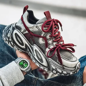 OEM ODM Custom Trendy Casual Lace-up Sneakers With Low Top Design Hiking Men’s Walking Shoes