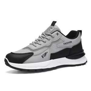 OEM ODM Men’s High Top Genuine Leather Walking style Shoes Custom Logo Chunky Thick Soled Wear Resistant men’s Sport shoes