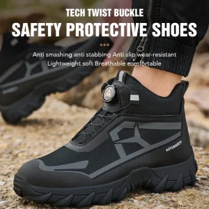 OEM Winter Work Boot Fashion Black Anti Slip Waterproof Steel Toe Safety Shoes Unisex Heavy Industry Suede Canvas