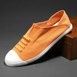 OEMYT Men’s Summer Canvas Shoes with Breathable Gel Insoles and Rubber Outsoles Dual Wear Design for Commuting & Work