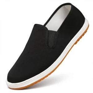 Old Beijing Head Men’s Summer Soft-Soled Lightweight Driving Running Non-Slip Breathable Black Cloth Shoes Xishan