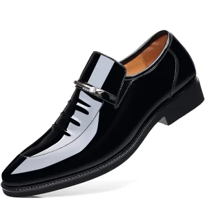 Open Shoe Juba 38-48 Superfine EVA Rubber Black Men’s Business Formal 41 Leather Dress Shoes Pointed Toe Embroidered