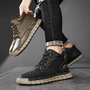 Outdoor Casual Fashion Trendy Men’s Plus Size Mid calf Boots
