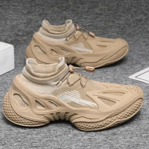 Outdoor Non-slip Chunky Sock Shoes Men’s Breathable Mesh Slip-on Sneakers
