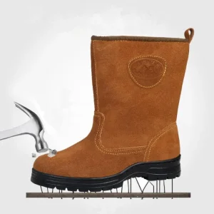 Outdoor Welding Safety Insurance Cotton Boots Men’s Thick Winter Protective Work Labor Shoes