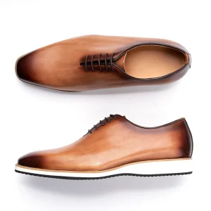 Oxford Flats for Men Comfortable Lace Up Dress Shoes for Business Leisure Fashionable Platform Footwear Men’s Stylish Oxfords