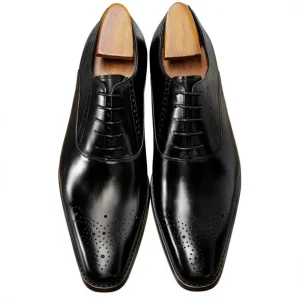 Oxford Lace Up Men’s Shoes Elegant Business Party Wedding Autumn Shoes