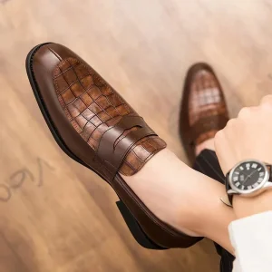 Oxfords Dress Shoes for Men Light Italian Leather and Suede Autumn Mens Mocassins En Cuir