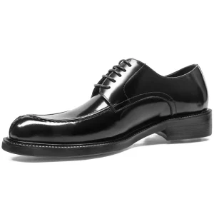 Oxfords Men Dress Shoes Trendy Skateboarding Style Genuine Leather Soft Closed Toe Sock Closure Type Chic Walking Chunky Design