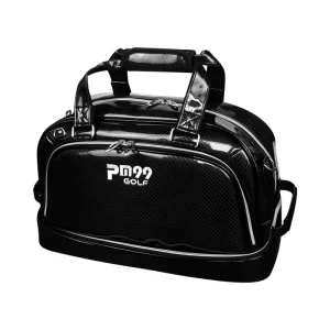 PU Leather Golf Stand Bag Waterproof Hydrophobic Fabric Large Space Golf Clothes Customized Logo Outdoor Sports