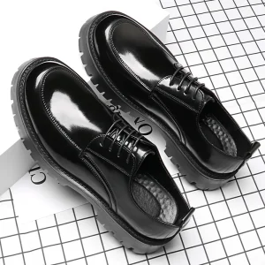 Patent Upper Loafers Dress Shoes Men’s Business Low Top Office Leather Shoes Wedding Men’s Shoes