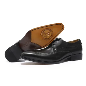 Plain Toe Dress Shoes Classic Formal Derby Shoes for Men