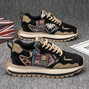 Platform Sole Design Male Running Shoes Soft Jogger Footwear for Man Boys Round Toe Men’s Casual Sneakers