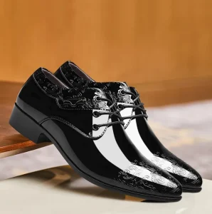 Plus Size 48 Men’s Dress Shoes Classic Italian Leather