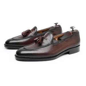Plus Size Breathable Men’s Loafers Shoes Cow Genuine Leather Formal Business Office Career Oxford Dress Shoes for Men