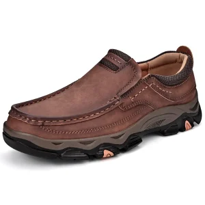 Plus Size Independent Station Men’s Casual Head Shoes Autumn New Solid Color Slip-On Artificial PU Upper Rubber