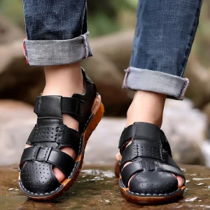 Plus size Stylish and Comfortable Leather Casual Sandals for Men