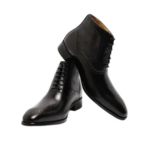 Pointed Leather Boot Dressage Party Men Shoes