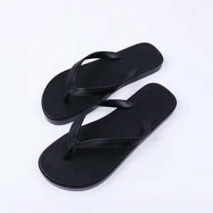 Popular Anti-Slip Summer Beach Flip-Flops Custom Black Men’s Slipper Waterproof Casual Flip-Flops