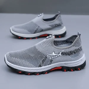 Popular Man’s Casual Slip On Walking Shoes Comfortable Breathable Big Size Dad Soft Sole Mesh Lining for Spring