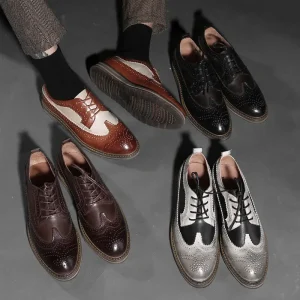 Premium Full Grain Cowhide Men’s Shoes 100% Genuine Leather Casual Breathable Soft Sole Sneakers