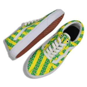 Print on Demand Brazil Flag Design Canvas Shoes Drop Shipping Fashion Men’s Casual Shoes Custom Non slip Casual Flat Sneakers