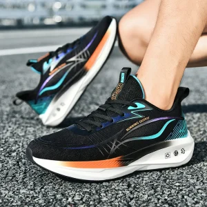 Professional Men’s Autumn Lightweight Sports Shoes for Marathon Running New Carbon Plate Shock Absorption Teenagers Students
