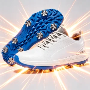 Professional Men’s Golf Shoes EVA Midsole TPU Outsole Spikes Lightweight Breathable Shockproof Golf Training