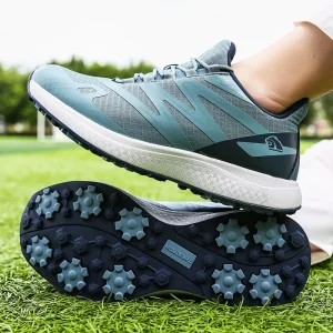 Professional Men’s Summer Waterproof Golf Shoes Mesh Breathable Cotton Lining Comfortable Golf Sneakers