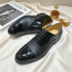 Ready To Ship Men’s Patent Leather Oxford Shoes Black High Gloss Formal Dress Shoes For Tuxedo Wedding Office