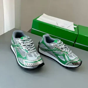 Retro Color Block Mesh Chunky Sneakers Metal Accent Lightweight Platform Casual Sports Shoes