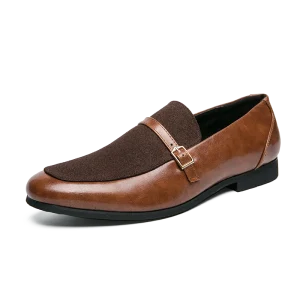 Retro Dress Business Shoes Men’s Suede Genuine Leather Shoes Large Size Flat Office Oxfords Shoes