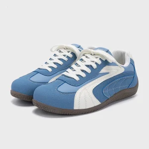 Retro Fashion Men’s Anti-Slip Synthetic Sneakers Light Weight Lace-Up Walking Casual Sports Shoes for Men