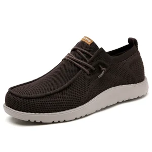 Retro Loafer Slip-On Fitness Walking Shoes Breathable Mesh Lining Light Rounded Toe Canvas Trendy Spring Autumn Shoes