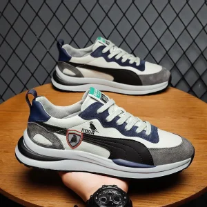 Retro Sporty Mesh Lace Up Breathable Anti Slippery Men’s Casual Shoes