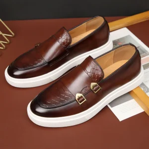 Retro Walking Style Italian Designs Casual Oxford Shoes Men’s Genuine Leather Dress Shoes