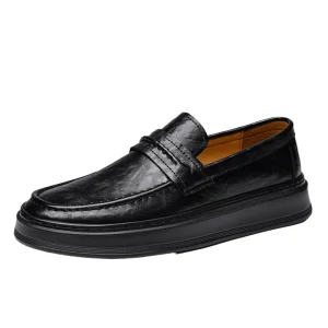 Round Toe Classic Design Men’s Office & Career Durable Anti-Slippery Winter EVA Insole Breathable Tassel Loafer Dress Shoes