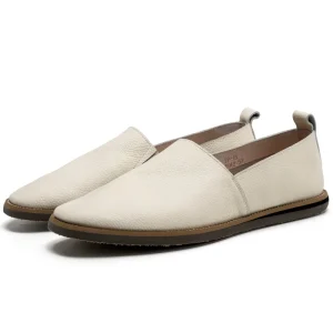 Round Toe White Loafer Calf Leather High Quality Handmade Men’s Dress Breathable Outsole Wedding Shoes Slip On