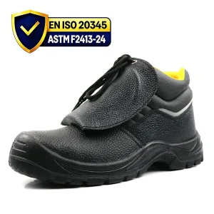 SAFETY LOONG Welding Safety Work Boots Odor Resistant Cow Leather for Welders Mens Safety Shoes