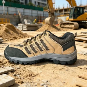 SOLID STONE CE Certified Men’s Safety Shoes Anti-slip Anti-puncture Steel Toe Slip Resistant Work Shoes for Warehouse Logistics