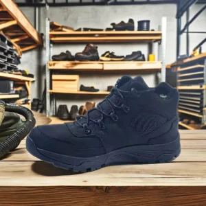SOLID STONE Men’s Working Shoes Lace up Comfortable Waterproof Anti Slip Puncture Resistant EVA Steel Toe Safety Shoes