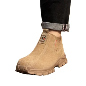 Safety Shoes Fur Upper Sport Light Weight Winter Oxford Factory Work Steel Toe Men’s Lace Boots