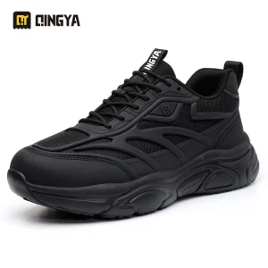 Safety Shoes Men’s Women’s Anti slip SRC Comfortable Work Boots Kitchen Chef Shoes Hospital Use Black Resistant to Dirt