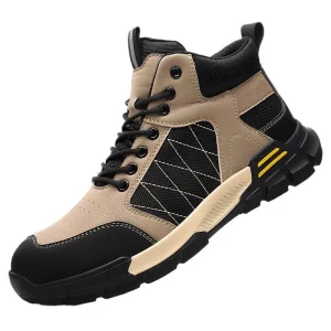 Safety Shoes for Men Wear Resistant Anti Smashing Anti Piercing Stylish Work Shoes