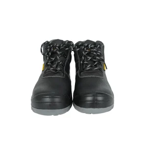 Safety Steel Toe Mid Cut Shoes Non Slip Puncture Proof Security for Construction Loggers Work Unisex Nubuck Leather Upper